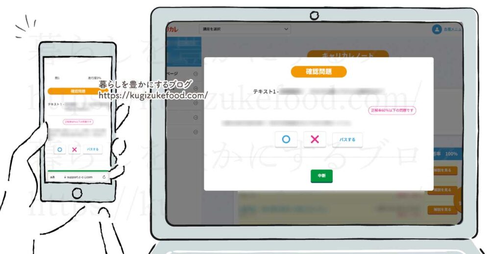 キャリカレのスポーツフードアドバイザー資格講座のテキスト・教材